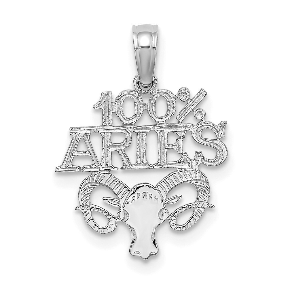 Million Charms 14k WG 100% ARIES Zodiac Charm Pendant